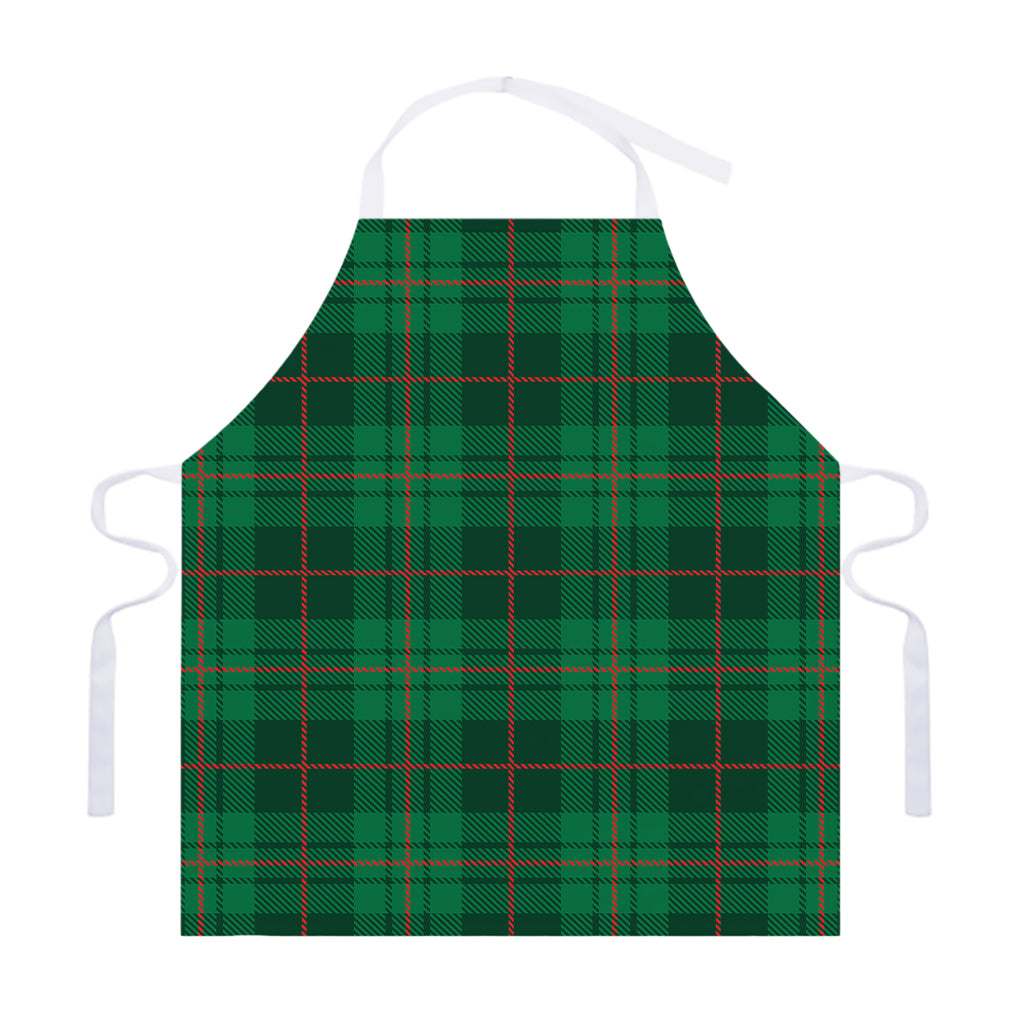 Green And Red Stewart Tartan Print Adjustable Apron