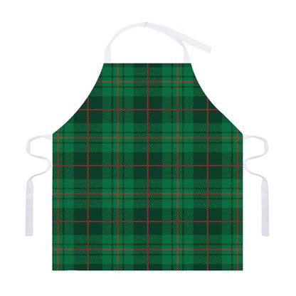 Green And Red Stewart Tartan Print Adjustable Apron