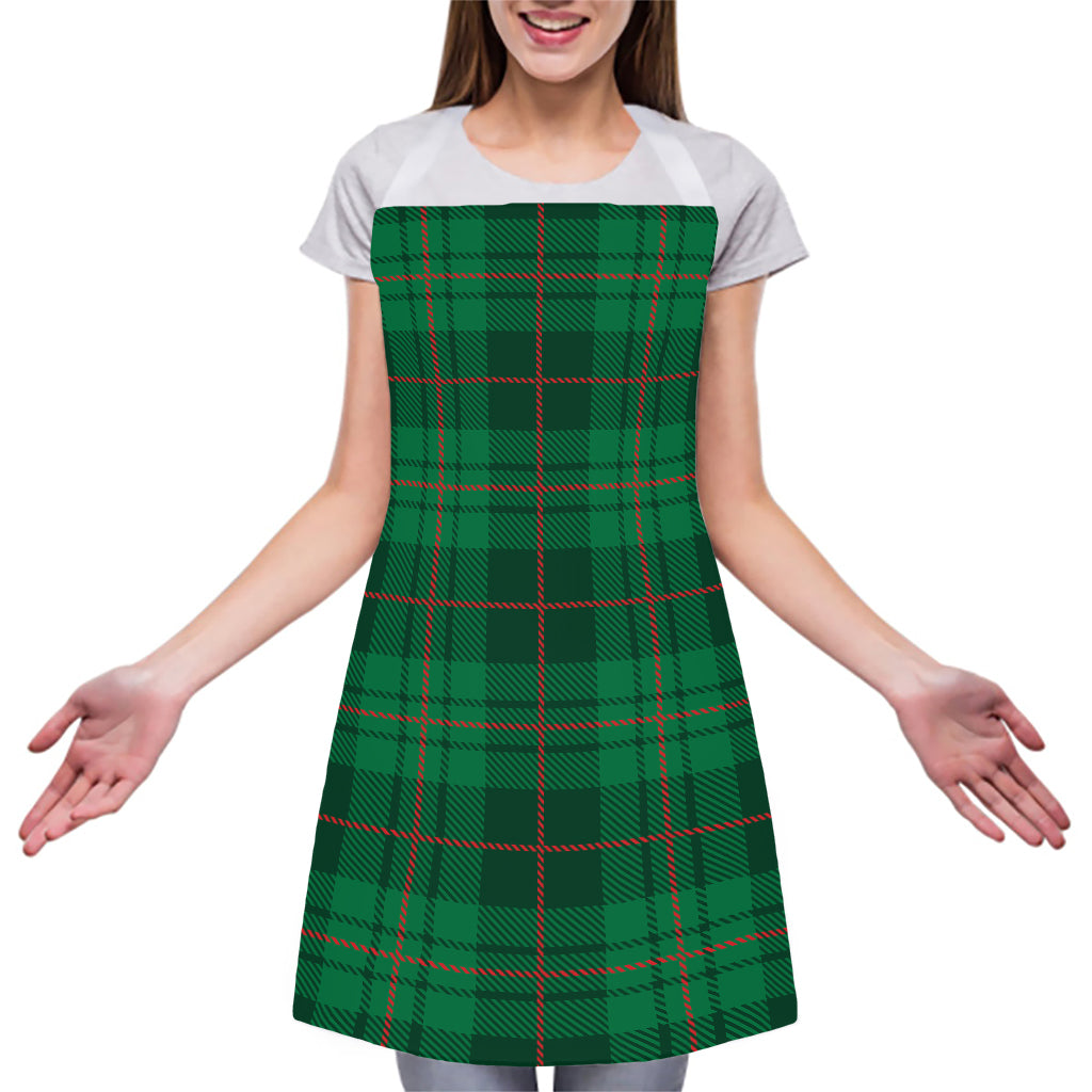 Green And Red Stewart Tartan Print Adjustable Apron
