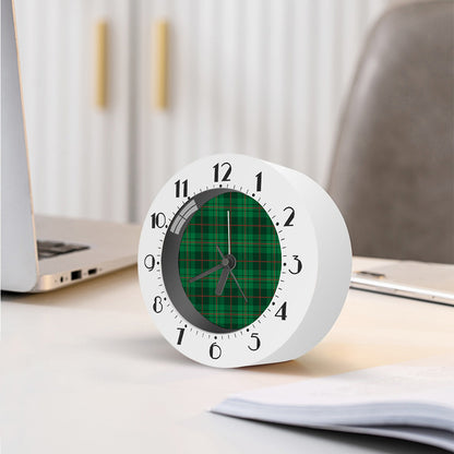 Green And Red Stewart Tartan Print Alarm Clock