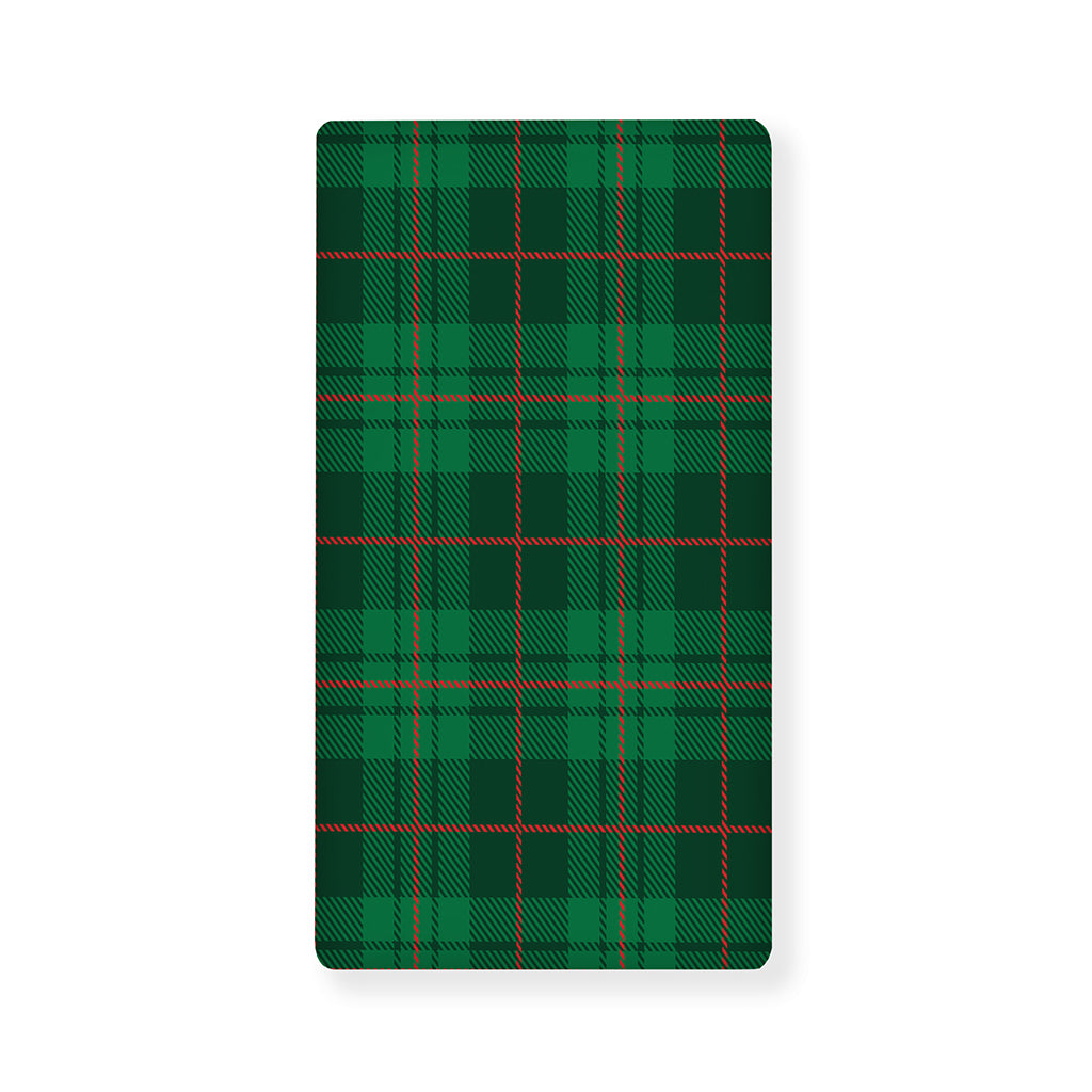 Green And Red Stewart Tartan Print Baby Crib Sheet