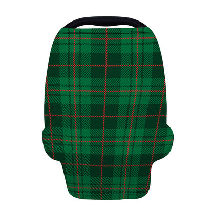 Green And Red Stewart Tartan Print Baby Seat Cover