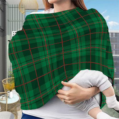 Green And Red Stewart Tartan Print Baby Seat Cover