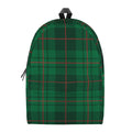 Green And Red Stewart Tartan Print School Backpack