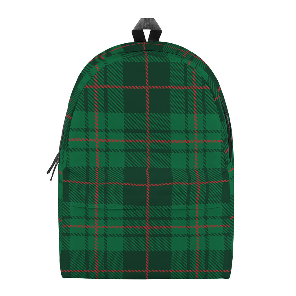 Green And Red Stewart Tartan Print Backpack