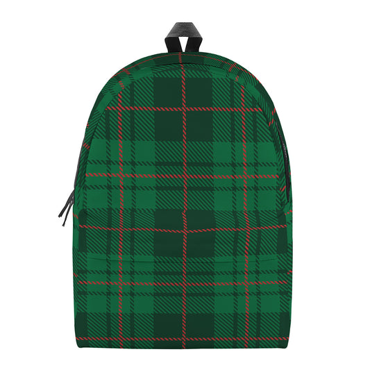 Green And Red Stewart Tartan Print Backpack
