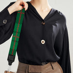 Green And Red Stewart Tartan Print Bag Strap