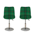 Green And Red Stewart Tartan Print Bar Stool Covers