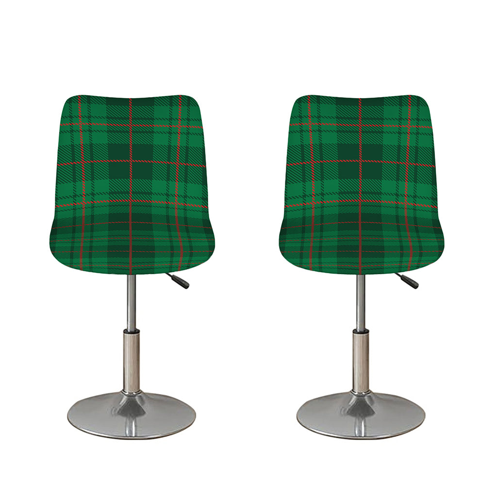 Green And Red Stewart Tartan Print Bar Stool Covers