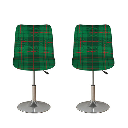 Green And Red Stewart Tartan Print Bar Stool Covers