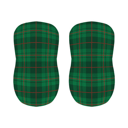 Green And Red Stewart Tartan Print Bar Stool Covers