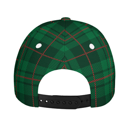 Green And Red Stewart Tartan Print Baseball Cap