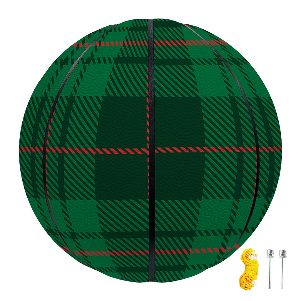 Green And Red Stewart Tartan Print Basketball