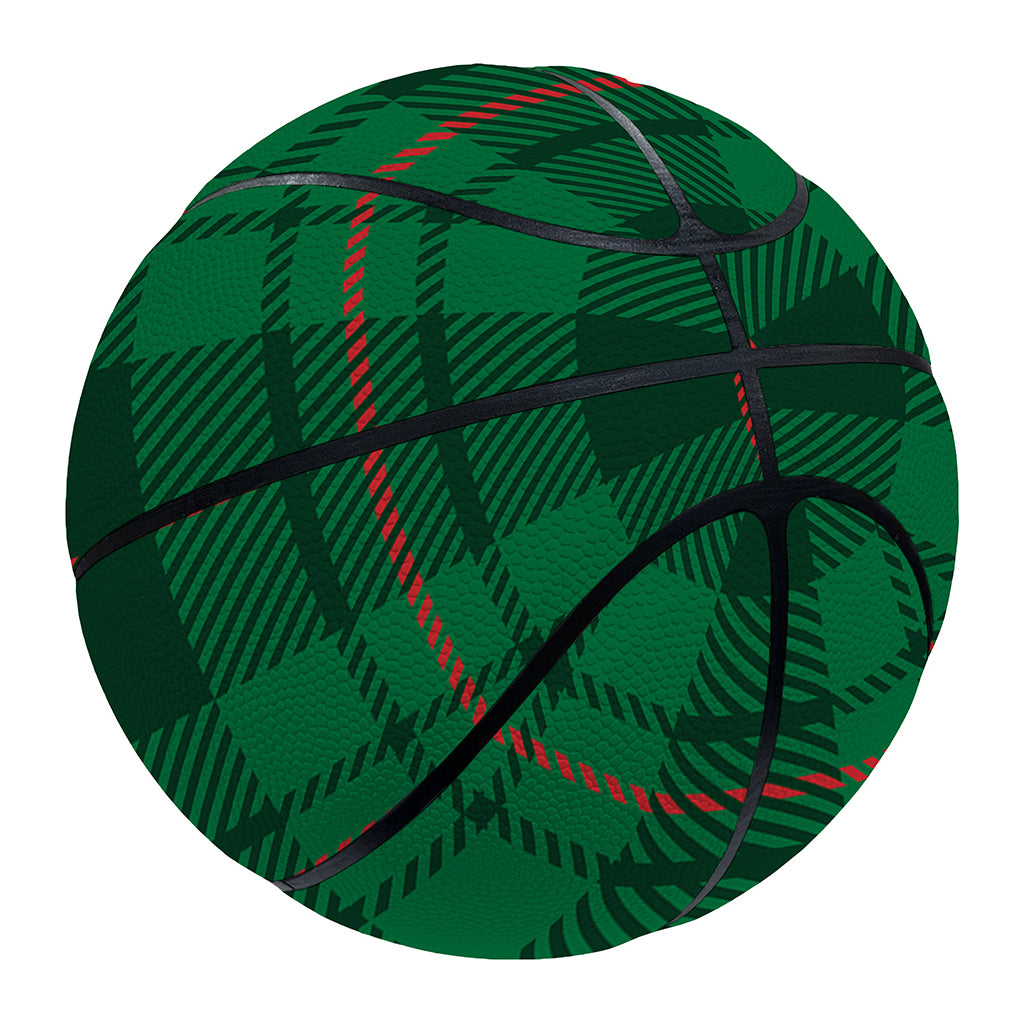 Green And Red Stewart Tartan Print Basketball