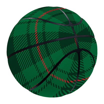 Green And Red Stewart Tartan Print Basketball