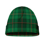 Green And Red Stewart Tartan Print Beanie