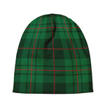 Green And Red Stewart Tartan Print Beanie