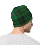 Green And Red Stewart Tartan Print Beanie