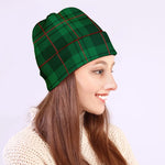 Green And Red Stewart Tartan Print Beanie