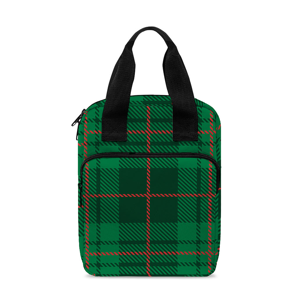 Green And Red Stewart Tartan Print Bible Tote Bag