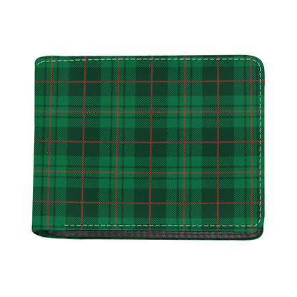 Green And Red Stewart Tartan Print Bifold Wallet
