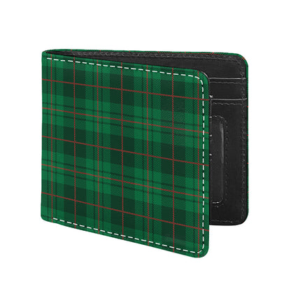 Green And Red Stewart Tartan Print Bifold Wallet