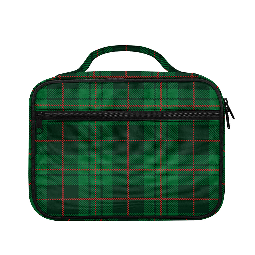 Green And Red Stewart Tartan Print Briefcase Bible Bag