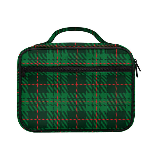 Green And Red Stewart Tartan Print Briefcase Bible Bag