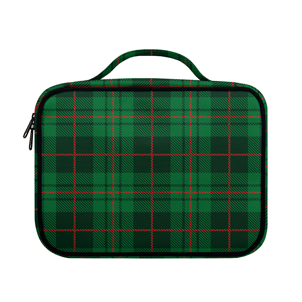 Green And Red Stewart Tartan Print Briefcase Bible Bag