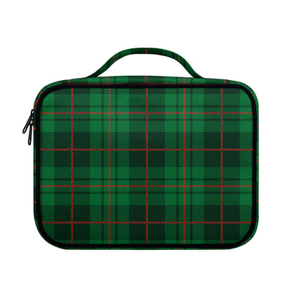Green And Red Stewart Tartan Print Briefcase Bible Bag