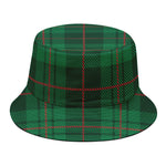 Green And Red Stewart Tartan Print Bucket Hat