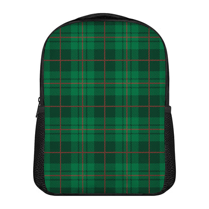 Green And Red Stewart Tartan Print Casual Backpack
