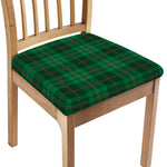 Green And Red Stewart Tartan Print Chair Cushion Cover