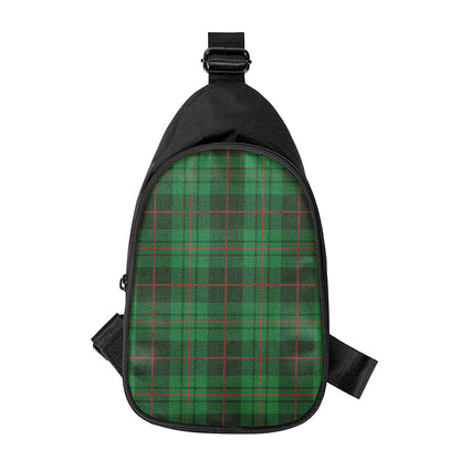 Green And Red Stewart Tartan Print Chest Bag