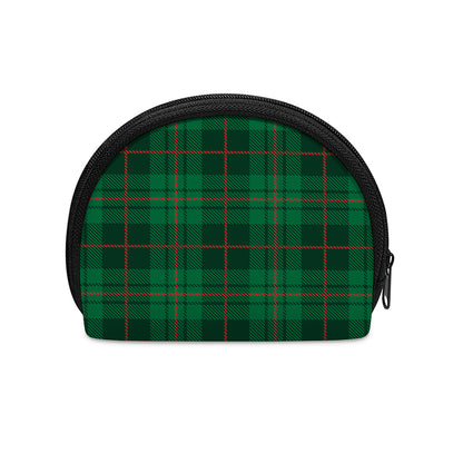 Green And Red Stewart Tartan Print Coin Purse