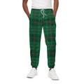 Green And Red Stewart Tartan Print Cotton Sweatpants