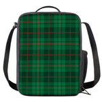 Green And Red Stewart Tartan Print Crossbody Lunch Bag