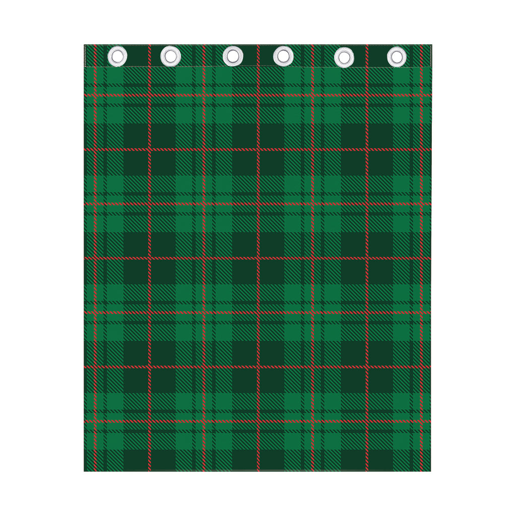 Green And Red Stewart Tartan Print Curtain