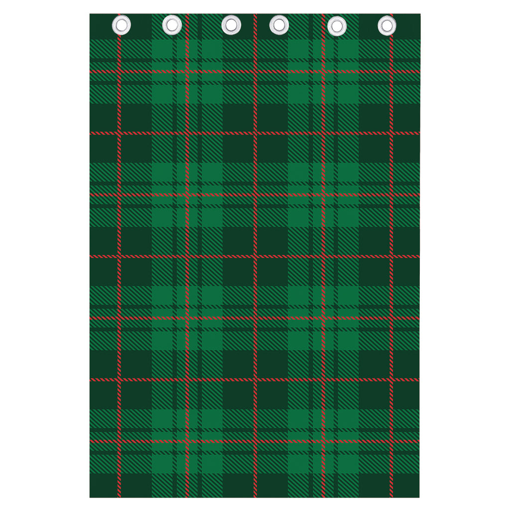 Green And Red Stewart Tartan Print Curtain