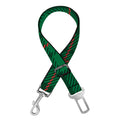 Green And Red Stewart Tartan Print Dog Seat Belt