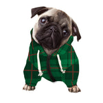 Green And Red Stewart Tartan Print Dog Zip Up Hoodie