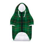 Green And Red Stewart Tartan Print Dog Zip Up Hoodie
