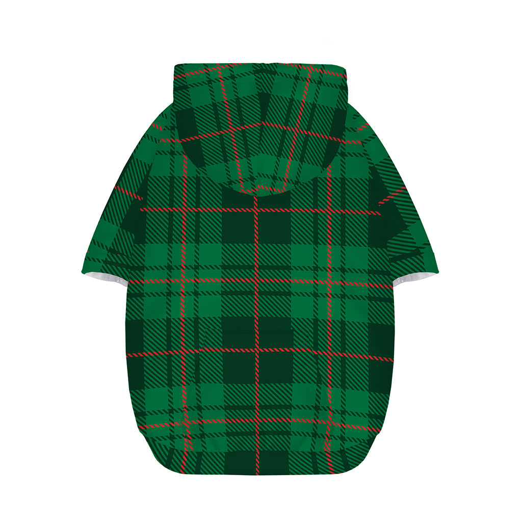 Green And Red Stewart Tartan Print Dog Zip Up Hoodie