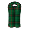 Green And Red Stewart Tartan Print Double Neoprene Wine Tote