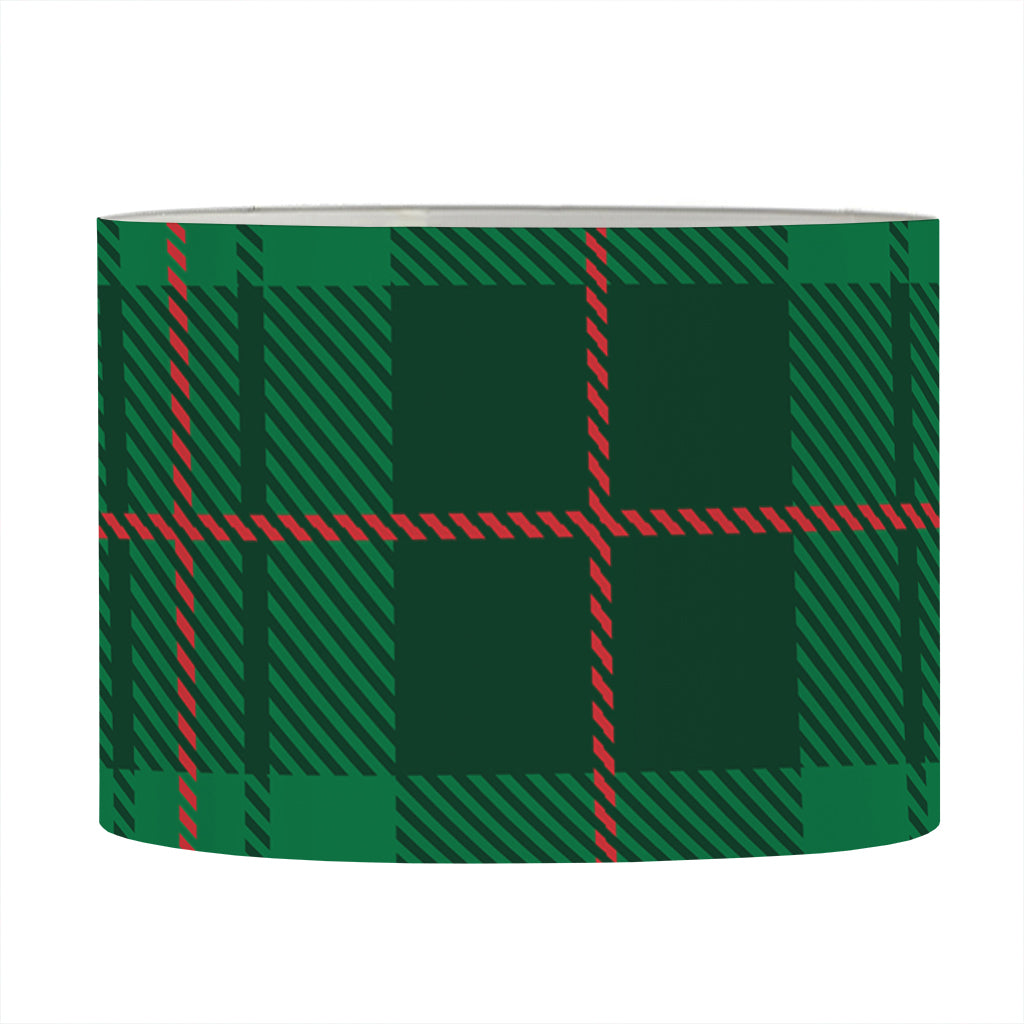 Green And Red Stewart Tartan Print Drum Lamp Shade