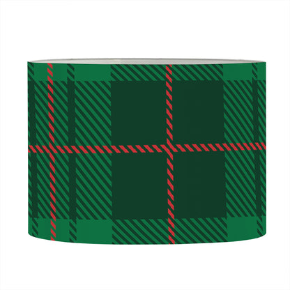 Green And Red Stewart Tartan Print Drum Lamp Shade