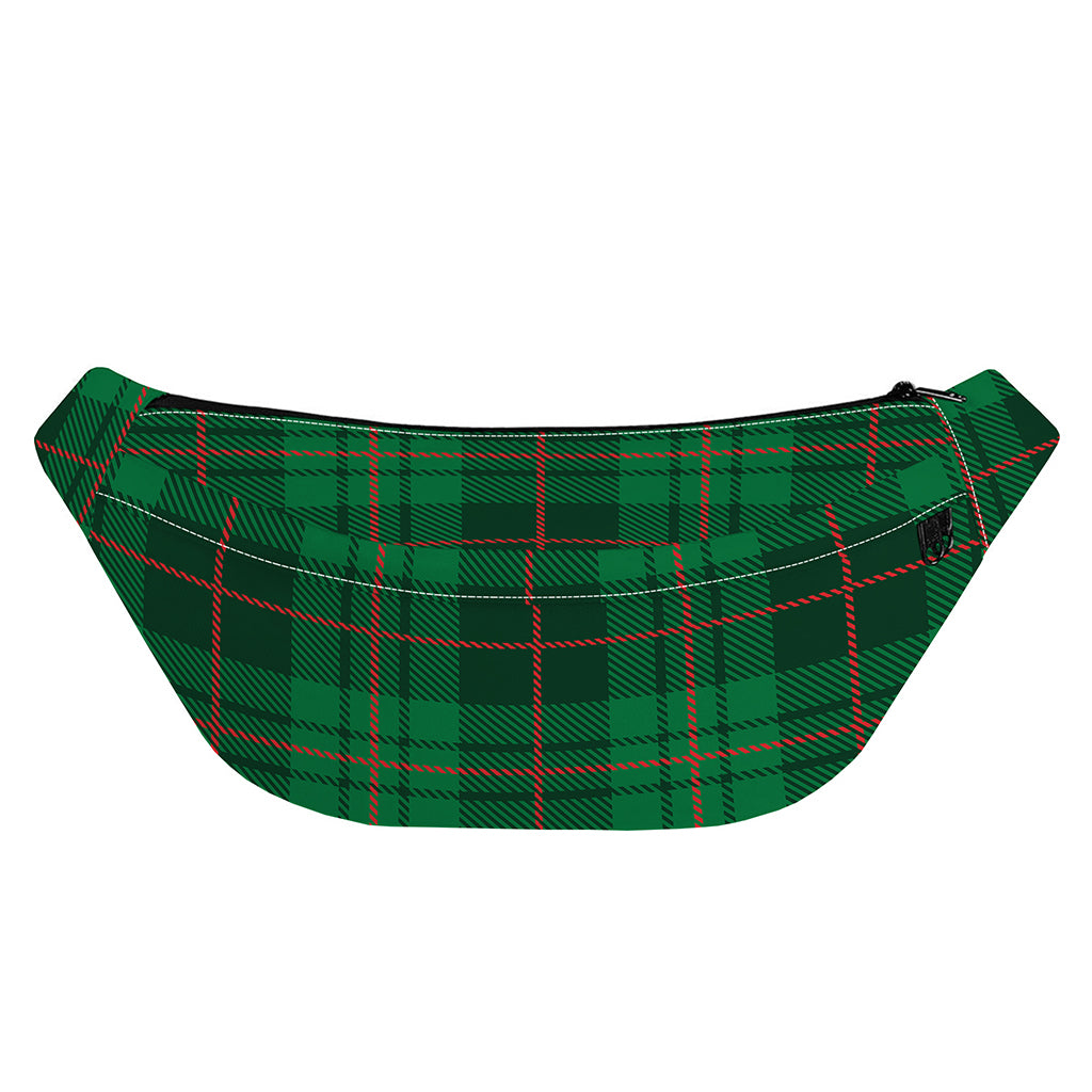 Green And Red Stewart Tartan Print Fanny Pack