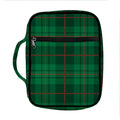 Green And Red Stewart Tartan Print Front Pocket Bible Bag