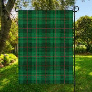 Green And Red Stewart Tartan Print Garden Flag