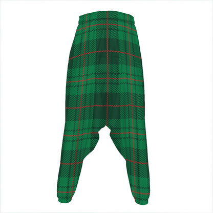 Green And Red Stewart Tartan Print Hammer Pants